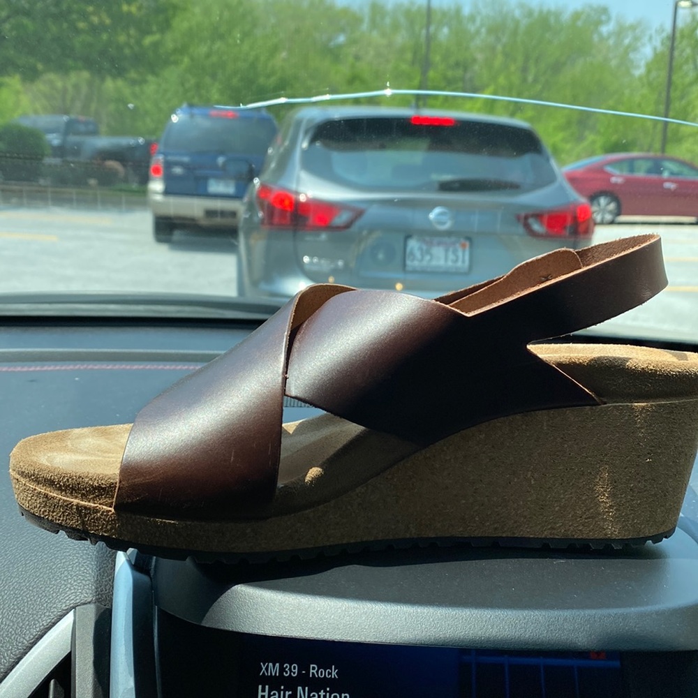 Birkenstock wedges.  Like new only worn a couple of times